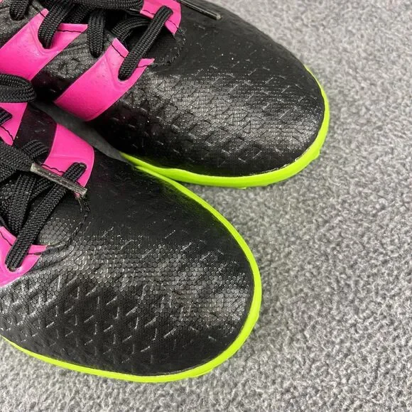 Adidas Shoes Mens Size 6 Black Pink Green Traxion Turf‎ Soccer Cleats AF4985